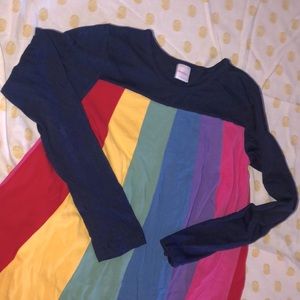 Girls size 12 Hanna Andersson rainbow dress